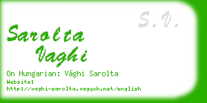 sarolta vaghi business card